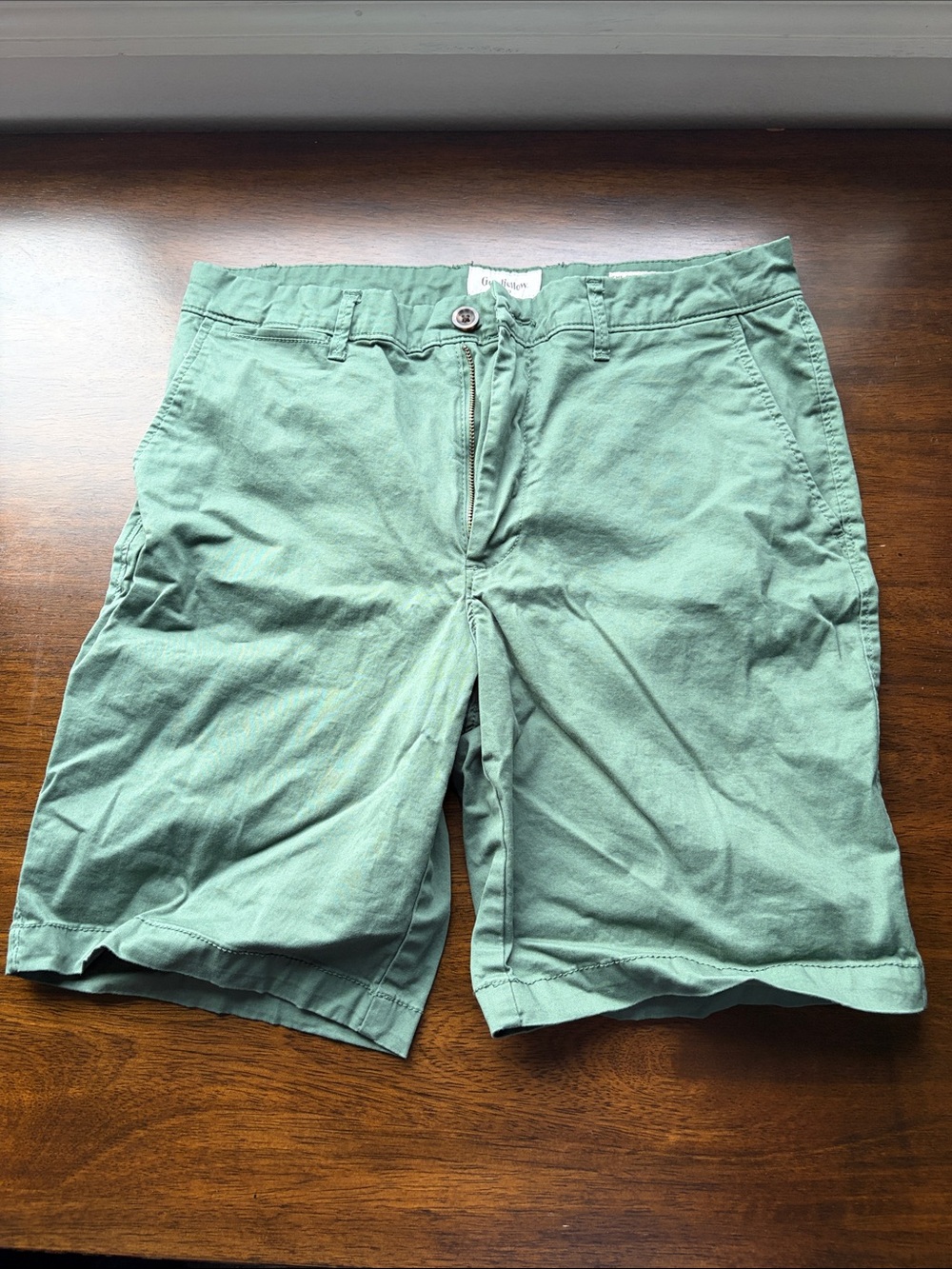 Goodfellow & Co Green Flat-Front Men's Shorts
